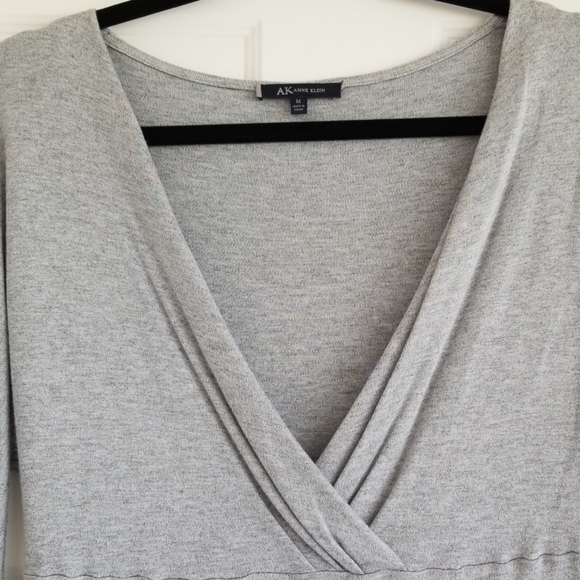 Anne Klein mini Light Weight Grey Dress Sz M - Picture 6 of 8